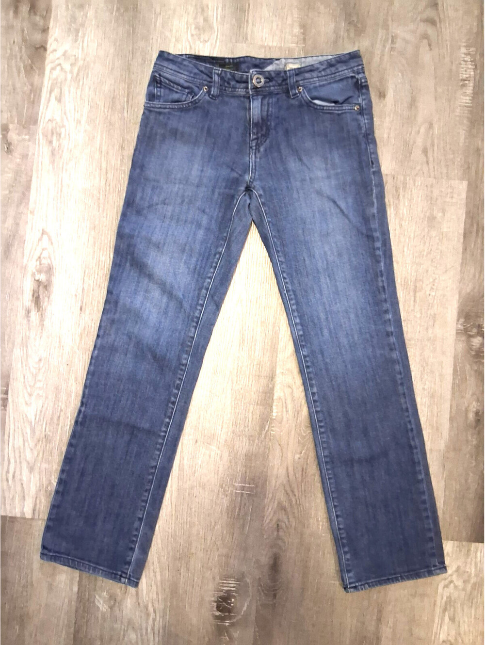 Volcom Vorta Boys Youth 14, 27x28 Slim Straight Fit Blue Skateboard Denim Jeans